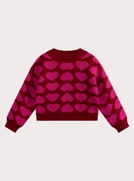 Παιδικό Πουλόβερ για Κορίτσια Red Hearts