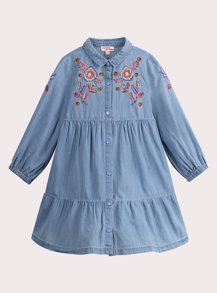 Παιδικό Φόρεμα για Κορίτσια Denim Flowers