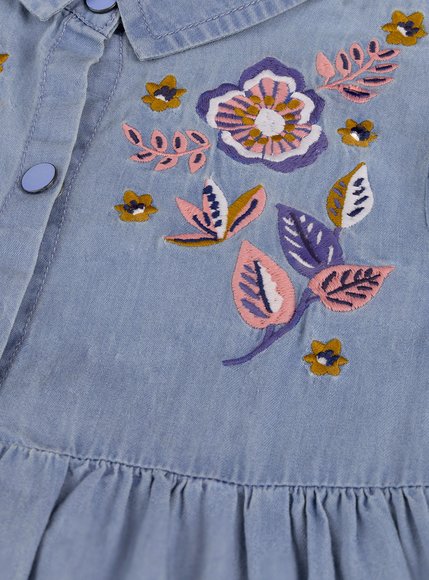 Παιδικό Φόρεμα για Κορίτσια Denim Flowers