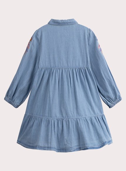 Παιδικό Φόρεμα για Κορίτσια Denim Flowers