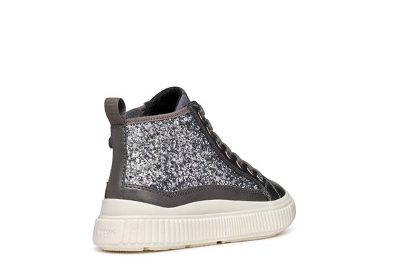 Παιδικά Παπούτσια Geox Laquinny για Κορίτσια Grey Sparkles (Μεγέθη 28-36)
