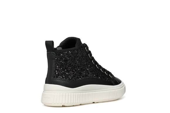 Παιδικά Παπούτσια Geox Laquinny για Κορίτσια Black Sparkles (Μεγέθη 28-36)