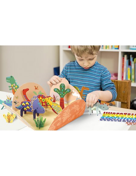 Παιδικό Βιβλίο Stick 'N' Play Avenir Dino World - ΠΟΛΥΧΡΩΜΟ φωτογραφία