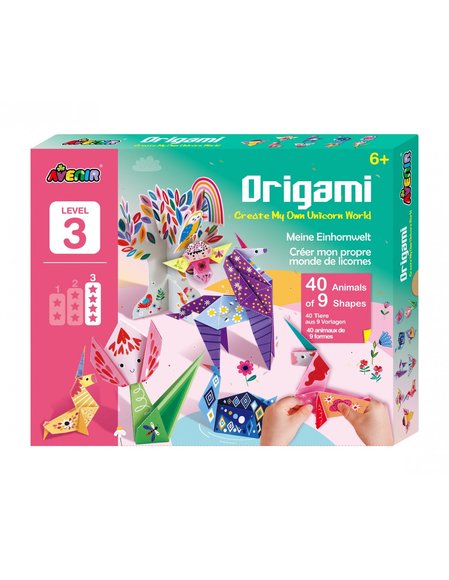 AVENIR Παιδικό Βιβλίο Origami Create My Own Unicorn World Avenir 6+ Years - ΠΟΛΥΧΡΩΜΟ