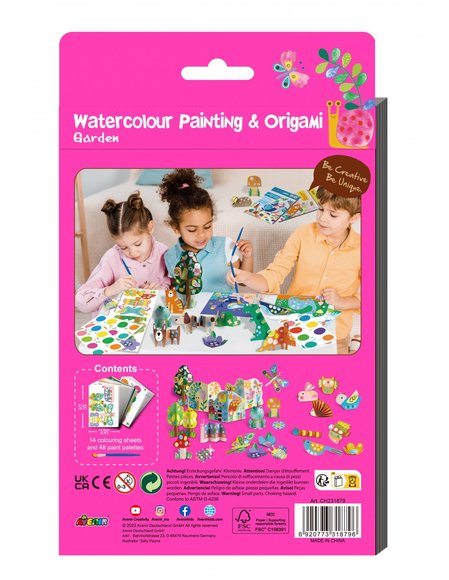 Παιδικό Βιβλίο Watercolour Painting & Origami Garden Avenir
