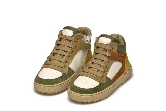 Παιδικά Παπούτσια Geox Theleven για Αγόρια Warm Tones (Μεγέθη 27-36)