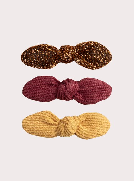 Σετ Παιδικά Κοκαλάκια για Κορίτσια Warm Bows 3 τμχ
