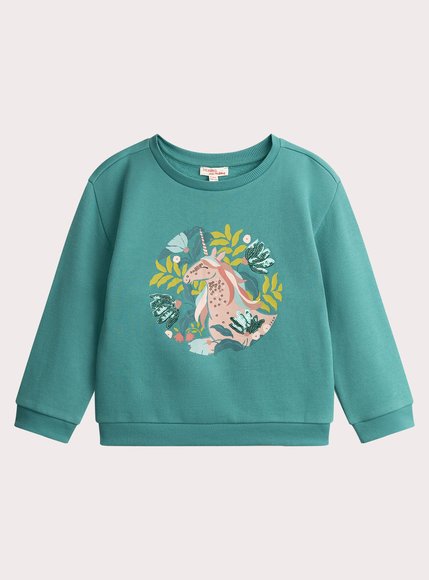 Παιδικό Φούτερ για Κορίτσια Green Unicorn