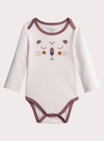 Σετ Βρεφικά Φορμάκια για Κορίτσια White Cheetah 2 τμχ - ΚΟΚΚΙΝΟ φωτογραφία