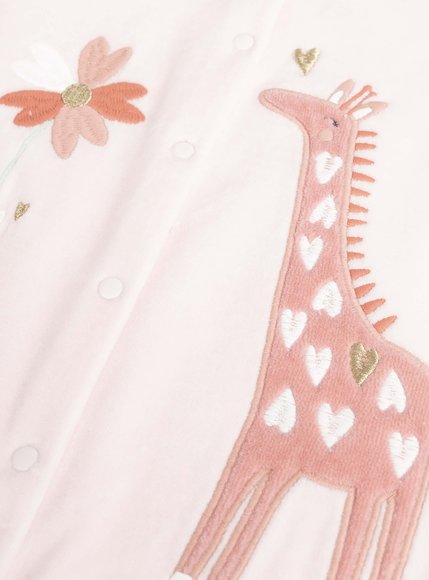Βρεφική Πιτζάμα για Κορίτσια Pale Pink Giraffe - ΚΟΚΚΙΝΟ φωτογραφία