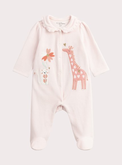 Βρεφική Πιτζάμα για Κορίτσια Pale Pink Giraffe