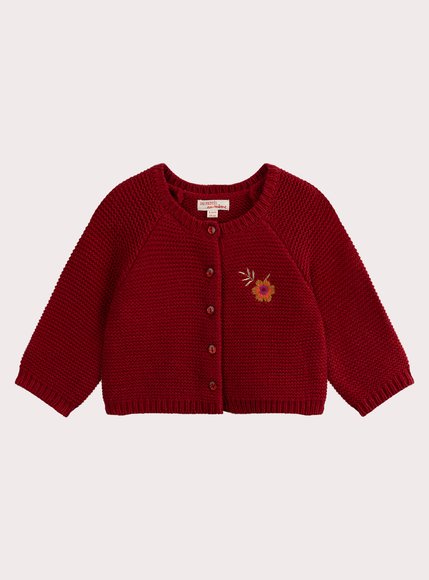 Βρεφική Ζακέτα για Κορίτσια Knitted Red
