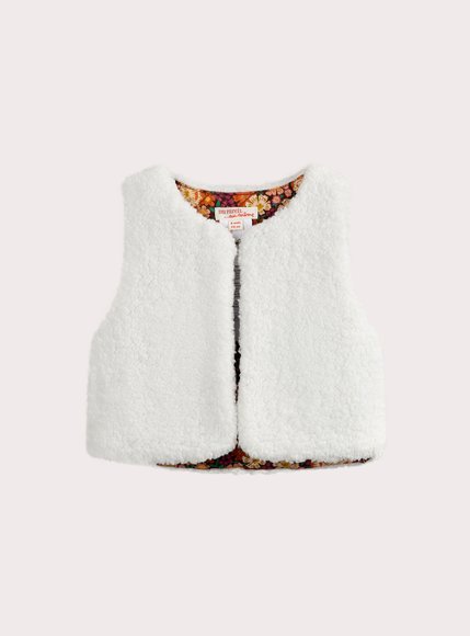 Βρεφικό Γιλέκο για Κορίτσια Floral Fur - 2 σε 1