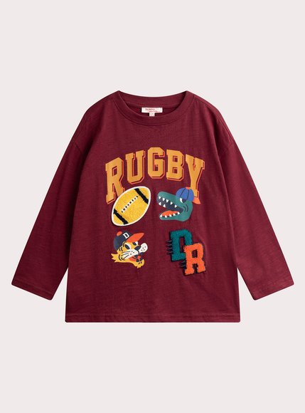 Παιδική Μπλούζα για Αγόρια Burgundy Rugby