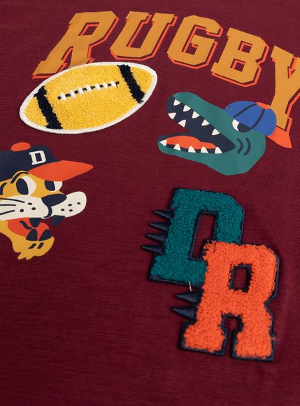 Παιδική Μπλούζα για Αγόρια Burgundy Rugby