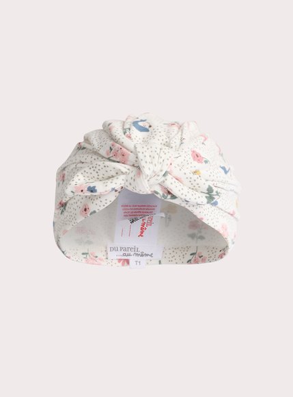 DPAM Βρεφικό Καπέλο για Κορίτσια Printed Floral - ΛΕΥΚΟ