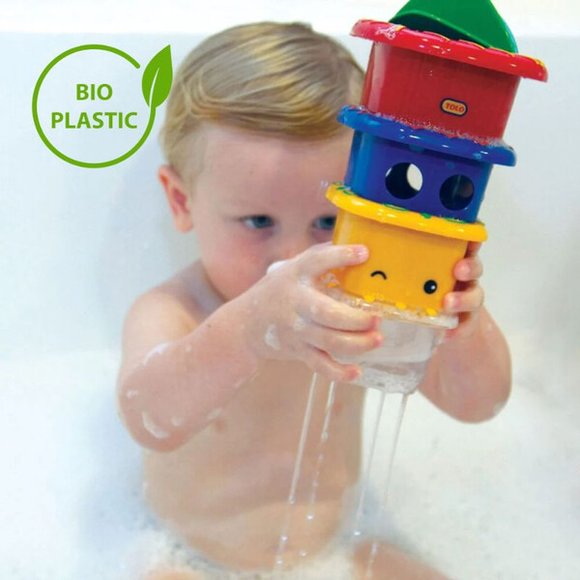 APLAY Βρεφικό Παιχνίδι Tolo Toys: Παιχνίδι μπάνιου-στοιβαζόμενοι κύβοι - ΠΟΛΥΧΡΩΜΟ
