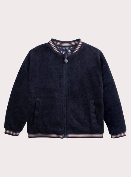 DPAM Παιδική Ζακέτα για Κορίτσια Navy Velour - ΜΠΛΕ