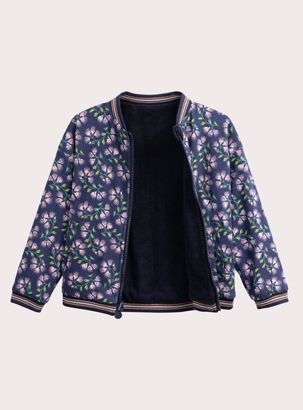 Παιδική Ζακέτα για Κορίτσια Navy Velour