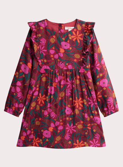 Παιδικό Φόρεμα για Κορίτσια Deep Red Floral
