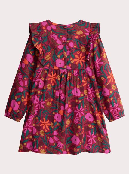 Παιδικό Φόρεμα για Κορίτσια Deep Red Floral