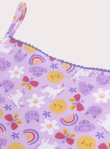 Σετ Παιδικά Φανελάκια για Κορίτσια Purple Daisy 2 τμχ