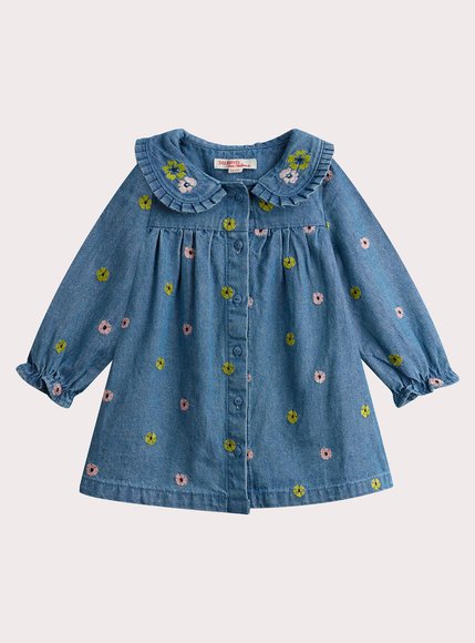 Βρεφικό Φόρεμα για Κορίτσια Denim Flowers