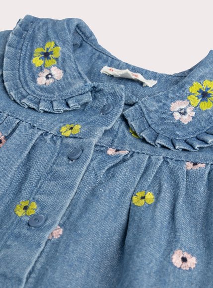 Βρεφικό Φόρεμα για Κορίτσια Denim Flowers