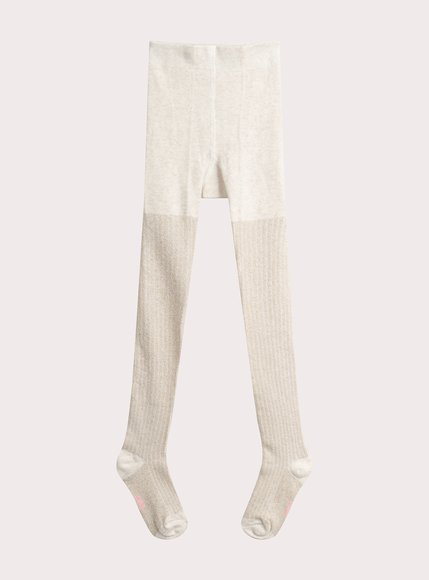 Παιδικό Καλσόν για Κορίτσια Ribbed Beige