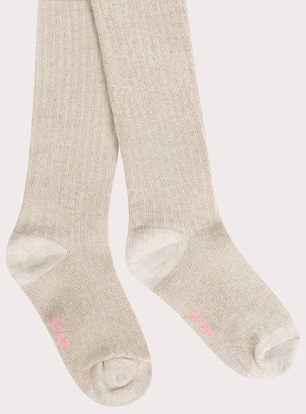 Παιδικό Καλσόν για Κορίτσια Ribbed Beige
