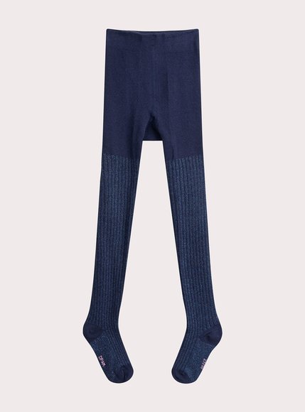 DPAM Παιδικό Καλσόν για Κορίτσια Ribbed Navy - ΜΠΛΕ