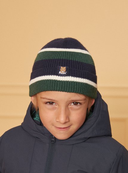 Παιδικό Σκουφί για Αγόρια Tricolor Ribbed