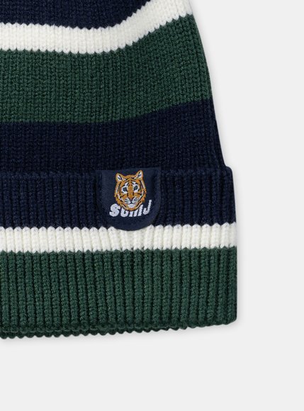 Παιδικό Σκουφί για Αγόρια Tricolor Ribbed
