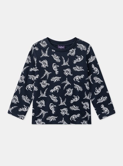 Παιδική Μπλούζα για Αγόρια Navy Dinos