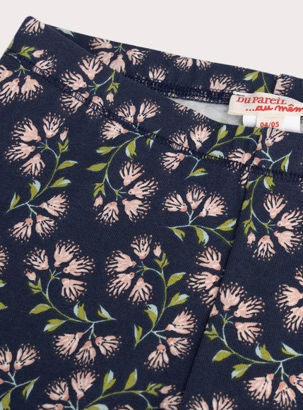 Παιδικό Κολάν για Κορίτσια Navy Flowers