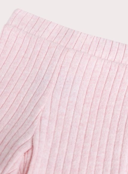 Βρεφικό Κολάν για Κορίτσια Ribbed Pink