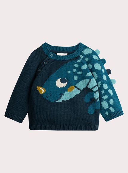 DPAM Βρεφικό Πουλόβερ Για Αγόρια Navy Dinosaur - ΜΠΛΕ