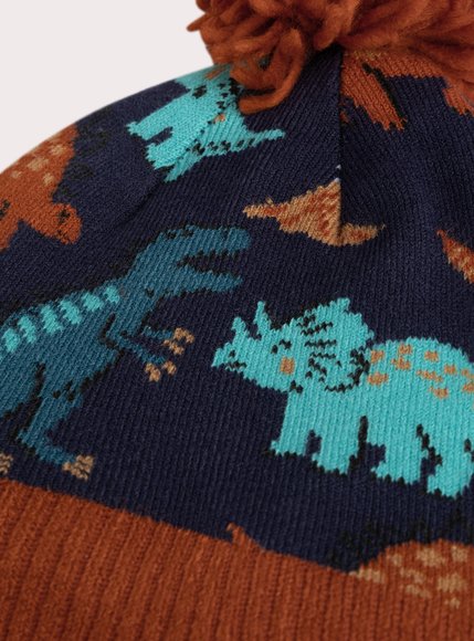 Παιδικός Σκούφος για Αγόρια Dino Print - ΜΠΛΕ φωτογραφία