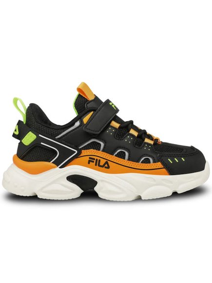 Παιδικά Παπούτσια Fila Memory Spinel για Αγόρια Black/Orange (Μεγέθη 28-35)