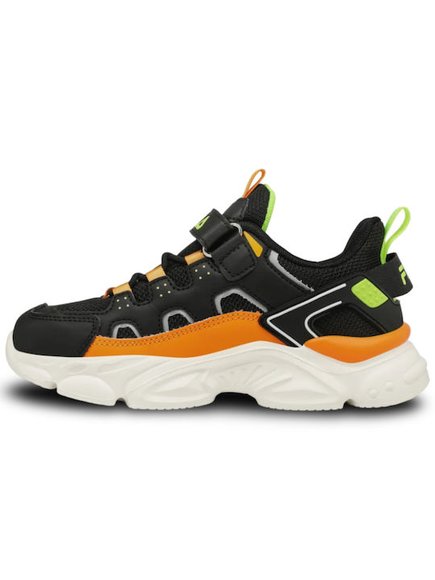 Παιδικά Παπούτσια Fila Memory Spinel για Αγόρια Black/Orange (Μεγέθη 28-35)