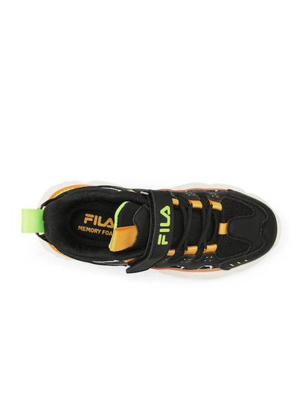 Παιδικά Παπούτσια Fila Memory Spinel για Αγόρια Black/Orange (Μεγέθη 28-35)
