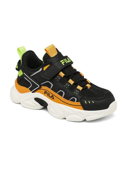 Παιδικά Παπούτσια Fila Memory Spinel για Αγόρια Black/Orange (Μεγέθη 28-35)
