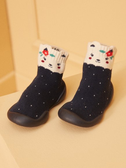 SERGENT MAJOR Βρεφικές Παντόφλες Sergent Major για Κορίτσια Dotted Cats (Μεγέθη 18-23) - ΜΠΛΕ