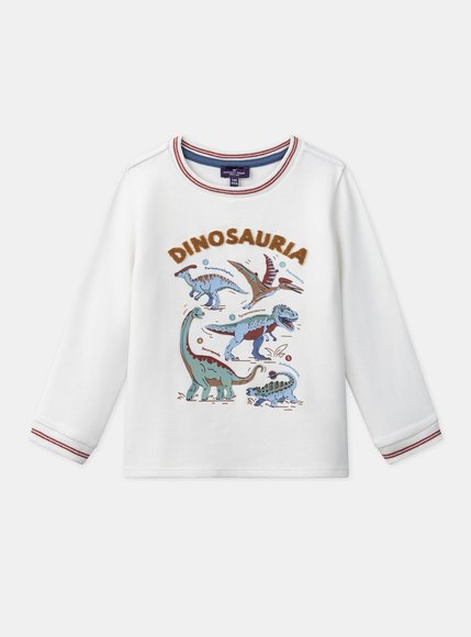 Παιδική Μπλούζα για Αγόρια White Dinosauria