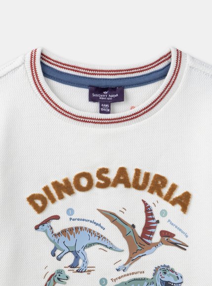 Παιδική Μπλούζα για Αγόρια White Dinosauria