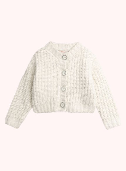 Παιδική Ζακέτα για Κορίτσια White Knit