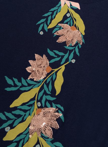 Παιδική Μπλούζα για Κορίτσια Sequin Flowers