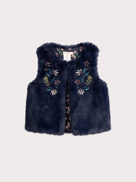 Παιδικό Γιλέκο για Κορίτσια Navy Fur