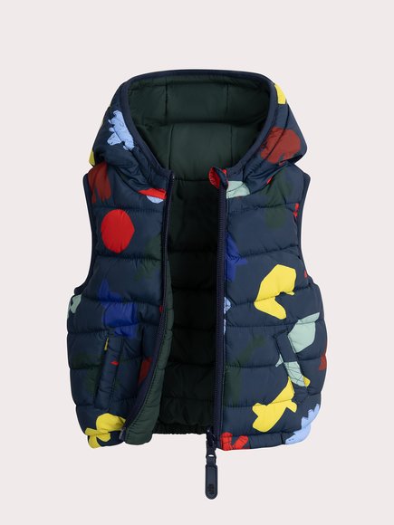 Βρεφικό Αμάνικο Μπουφάν για Αγόρια Navy Abstract - 2 σε 1