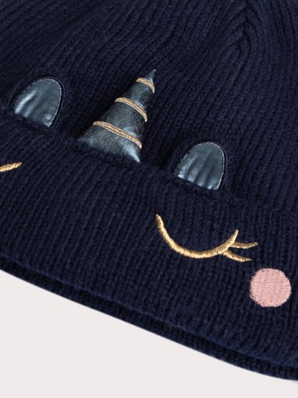 Παιδικός Σκούφος για Κορίτσια Navy Unicorn